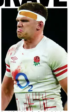  ?? ?? Unwanted: England talisman Owen Farrell is on the bench