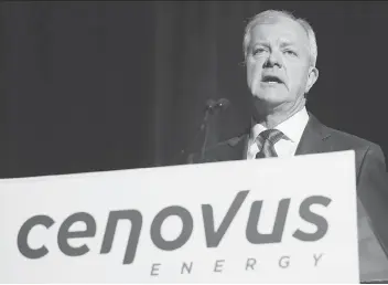  ?? THE CANADIAN PRESS ?? Brian Ferguson, president and CEO of Cenovus Energy, says he hopes to provide an update on the expansion of its Christina Lake oilsands facility when the company announces its 2017 capital budget.