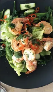  ?? A LITTLE YUMMINESS ?? This bright, healthy Thai shrimp salad makes a splendid main dish when you’re in the mood for something on the lighter side.