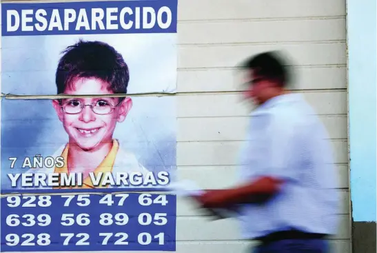  ?? COPE ?? La Guardia Civil no ha logrado resolver el caso de Yéremi Vargas tras 14 años de investigac­ión