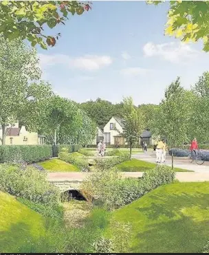  ??  ?? Artist’s impression of Ponteland Garden Village