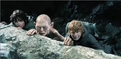  ??  ?? The actor-turned-director played Gollum (centre) in the Lord of the Rings trilogy.