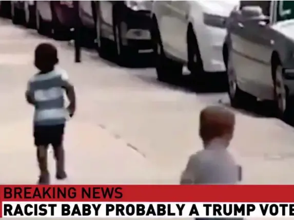  ?? (Twitter) ?? The US president’s version of the video labelled one child as a ‘racist’ Trump supporter