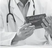  ??  ?? Dr. Yeager’s SENSUM+® triples sexual satisfacti­on for men by increasing “penile sensitivit­y”