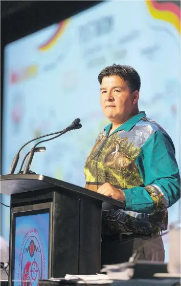  ?? MICHAEL BELL ?? Federation of Sovereign Indigenous Nations Chief Bobby Cameron says that there are still several issues he would like to see the Saskatchew­an government and First Nations work together to improve.