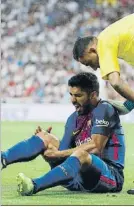  ?? FOTO: EFE ?? Luis Suárez se lesionó ante el Madrid