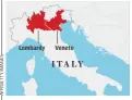  ??  ?? Northern regions are voting on independen­ce from Italian central government