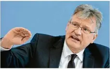  ?? Foto: Tobias Schwarz/afp ?? Afd-co-chef Jörg Meuthen hat die Online-abstimmung über die Spitzenkan­didatur durchgeset­zt.