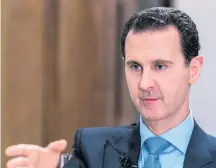  ??  ?? Syrian president Bashar alAssad