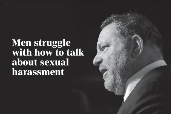  ??  ?? The current debate about sexual harassment reached full volume when women came forward with allegation­s against Harvey Weinstein. CHRIS PIZZELLO/INVISION/AP