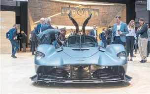  ?? ROBERT HRADIL GETTY IMAGES ?? The Aston Martin Valkyrie at the 89th Geneva Internatio­nal Motor Show on Wednesday. Discussion­s among executives at the show was dominated by consolidat­ion rather than new models.