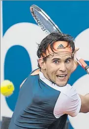  ?? FOTO: PERE PUNTÍ ?? Dominic Thiem, finalista del Godó 2017