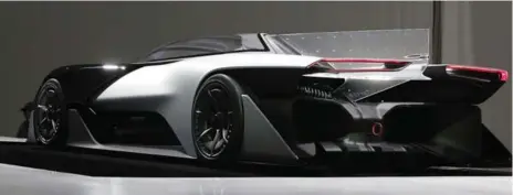 ?? BIZUAYEHU TESFAYE/THE ASSOCIATED PRESS ?? Faraday Future made its Consumer Electronic­s Show debut this year, showing off its single seat FFZero1 concept car.