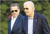  ?? ANDREW HARNIK AP FILE ?? President Joe Biden and his son Hunter Biden arrive at Fort McNair in Washington on June 25.