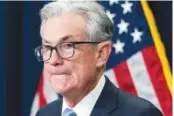  ?? AP PHOTO/JACQUELYN MARTIN ?? Federal Reserve Chairman Jerome Powell attends a news conference following an Open Market Committee meeting at the Federal Reserve Board Building, June 15, in Washington.