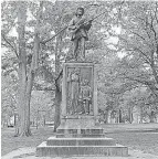  ?? PHOTO COURTESY OF THE HISTORY TOURIST ?? The “Silent Sam” monument stood on the campus of the UNC at Chapel Hill until the statue was toppled in August.