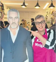  ?? ?? Karen Wright with her carboard cutout of Paul Hollywood