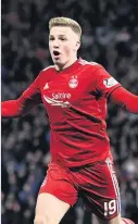 ??  ?? Winner Former Accies midfielder Lewis Ferguson scored Aberdeen’s Betfred Cup semi-final winner over Rangers on Sunday