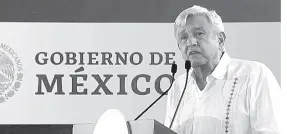  ??  ?? • El presidente Andrés Manuel López Obrador estuvo en un evento en Hidalgo del Parral, Chihuahua.