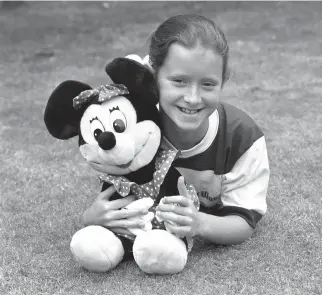  ?? ?? Jenny Egan after her visit to Disney World in 1987. Ref:134757-1