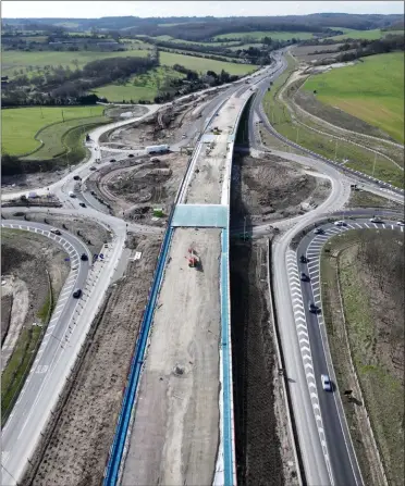  ?? Picture: Phil Drew ?? Progress being made on the A249 flyover project