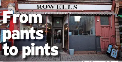  ?? ?? From left, co-owner Martin Edwards, bar manager Tyrell Gaunt and co-owner Nigel Rout at Rowells Drinking Emporium in High Street, Long Eaton