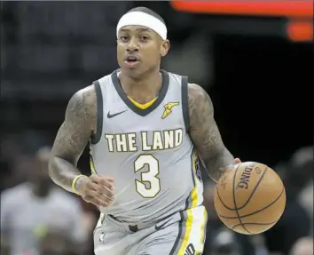  ?? Tony Dejak/Associated Press ?? Isaiah Thomas missed all but 15 games this season with a hip injury and never fit in Cleveland.