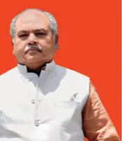  ??  ?? NARENDRA SINGH TOMAR Minister for Rural Devt, for Panchayati Raj and for Agricultur­e & Farmers’ Welfare