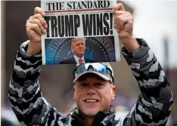  ??  ?? "STOP THE STEAL" President Trump, with only two weeks before the end of his term, urged his supporters to march on the Capitol building to protest the election victory. “We will not take it anymore, and that is what this is all about,” Trump said.