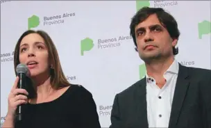  ??  ?? OBJETIVO. Vidal y Lacunza presentaro­n un presupuest­o con un déficit del 0,2% del PBI nacional.