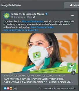  ?? ESPECIAL ?? El Verde invirtió 350 mil pesos para un solo mensaje.