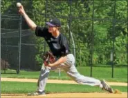  ?? BARRY TAGLIEBER - FOR DIGITAL FIRST MEDIA ?? Phoenixvil­le pitcher Matt Osisek-Byrne delivers to the plate against Pottsgrove Wednesday.