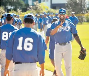  ?? FUENTE EXTERNA ?? Rymer Liriano en plena prácticas con los Tigres ayer.