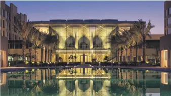  ??  ?? The hotel has an impressive infinity pool Kempinski Hotel Muscat