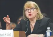  ?? Alex Brandon, The Associated Press ?? Colorado Supreme Court Justice Allison Eid on Wednesday speaks during a Senate Judiciary Committee hearing on her nomination to the U.S. Court of Appeals for the 10th Circuit.