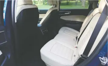  ??  ?? The 2020 Ford Edge offers `Activex' seating material for some trims. The material looks like leather but is said to be stain-resistant and easier to clean.