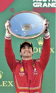  ?? ?? Ferrari’s Carlos Sainz