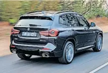  ?? ?? THE new BMW X3 is pricey, but it is a good-looking SUV, with a classy new cabin that is spacious. It also dishes up a comfortabl­e ride.