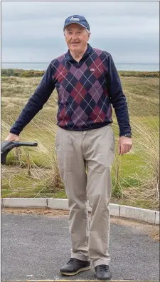  ??  ?? Jimmy Murphy all set for a round of golf at Arklow Golf Club which re-opened this week.