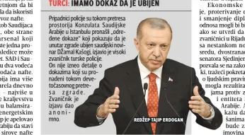  ??  ?? Redžep Tajip erdogan