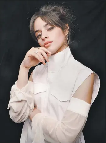  ?? Carolyn Cole Los Angeles Times ?? EXPRESSING HERSELF was important to singer Camila Cabello on “Camila,” her debut solo album.