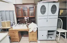  ??  ?? Some of the furniture ready to be refurbishe­d. (170935f)