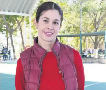  ?? FOTO: EL DEBATE ?? Sarita Castro, coordinado­ra de deportes del Colegio Mochis.