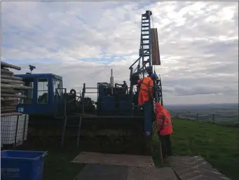  ??  ?? Drilling gets under way at Clonegal.