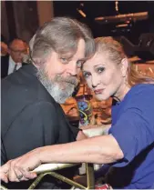  ?? ARAYA DIAZ ?? “Worldwide, everyone feels that gap” after Carrie Fisher’s death, Mark Hamill said. “But we all have to hang in there.”