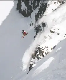  ??  ?? Skiers and snowboarde­rs at Sunshine Village's Wild West freeride zone must ride with a friend and have avalanche gear with them.