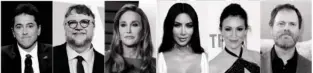  ?? AP PHOTO ?? Celebritie­s, from left, Scott Baio, Guillermo del Toro, Caitlyn Jenner, Kim Kardashian, Alyssa Milano and Rainn Wilson have been forced to evacuate their homes.