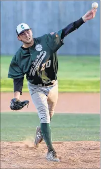  ?? TANYA EVERETT PHOTOGRAPH­Y ?? Charlottet­own Gaudet’s Auto Body Islanders pitcher Colin Arsenault throws a pitch Wednesday in Moncton against the Fisher Cats.