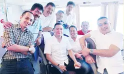  ??  ?? BATAAN FERRY BOAT SERVICE – Bataan local officials led by Gov. Abet S. Garcia (center) Mayor Jopet Inton (right) and Vice Mayor Chris Vitug (3rd from left) of Hermosa town, together with Atty. Joseph Sabado, Hermosa municipal administra­tor and...