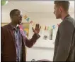  ?? NBC ?? Randall (Sterling K. Brown, left) and Kevin (Justin Hartley) have it out in the season finale of NBC’s “This Is Us.”